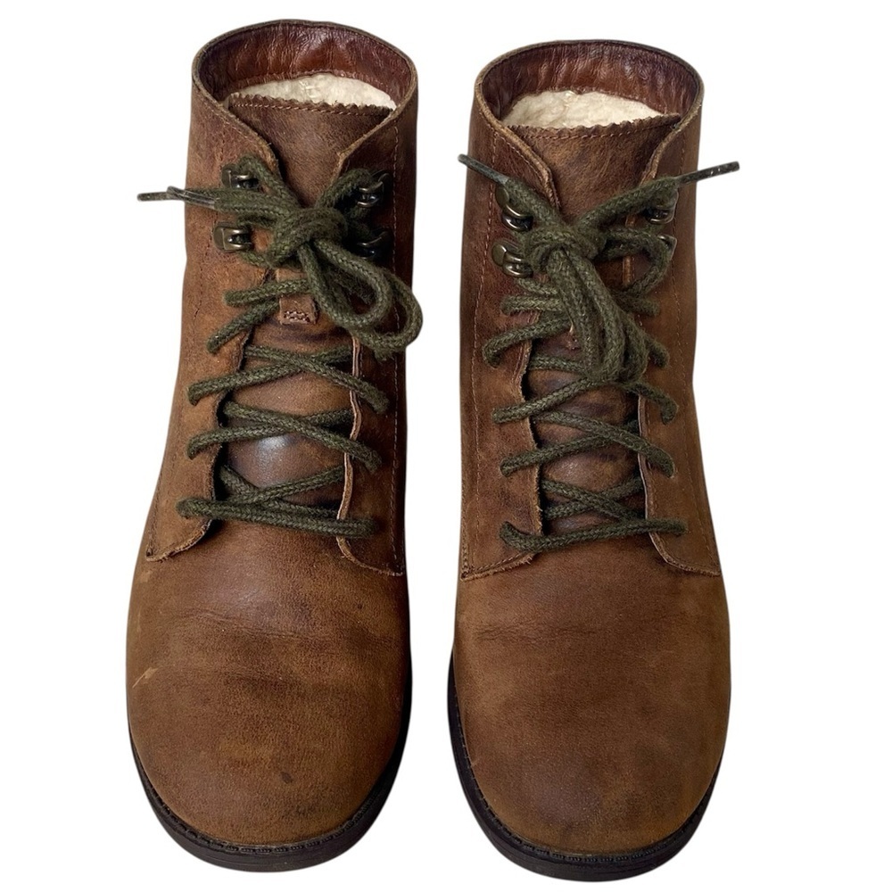 UGG Boots Australia Denhali Suede Leather Lace Up Shearling Lining Women’s